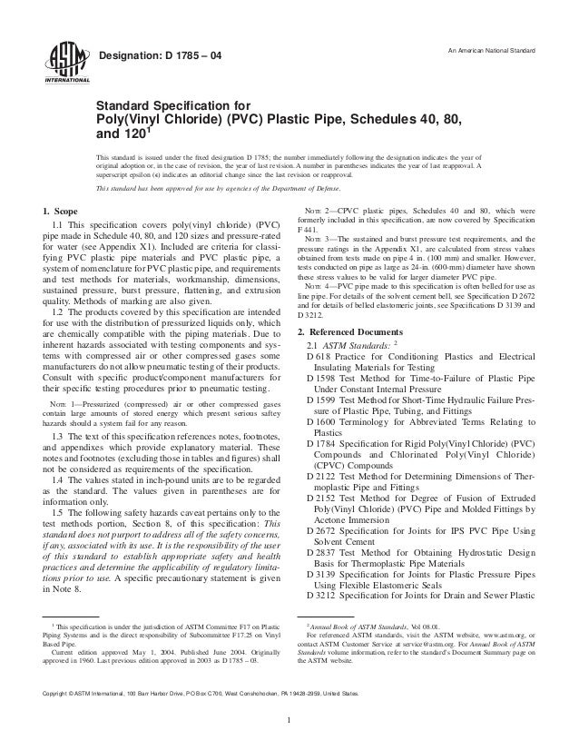 astm d1785
